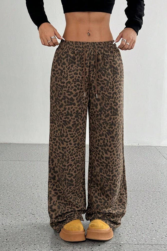 Viral trendy versatile High rise Leopard pants