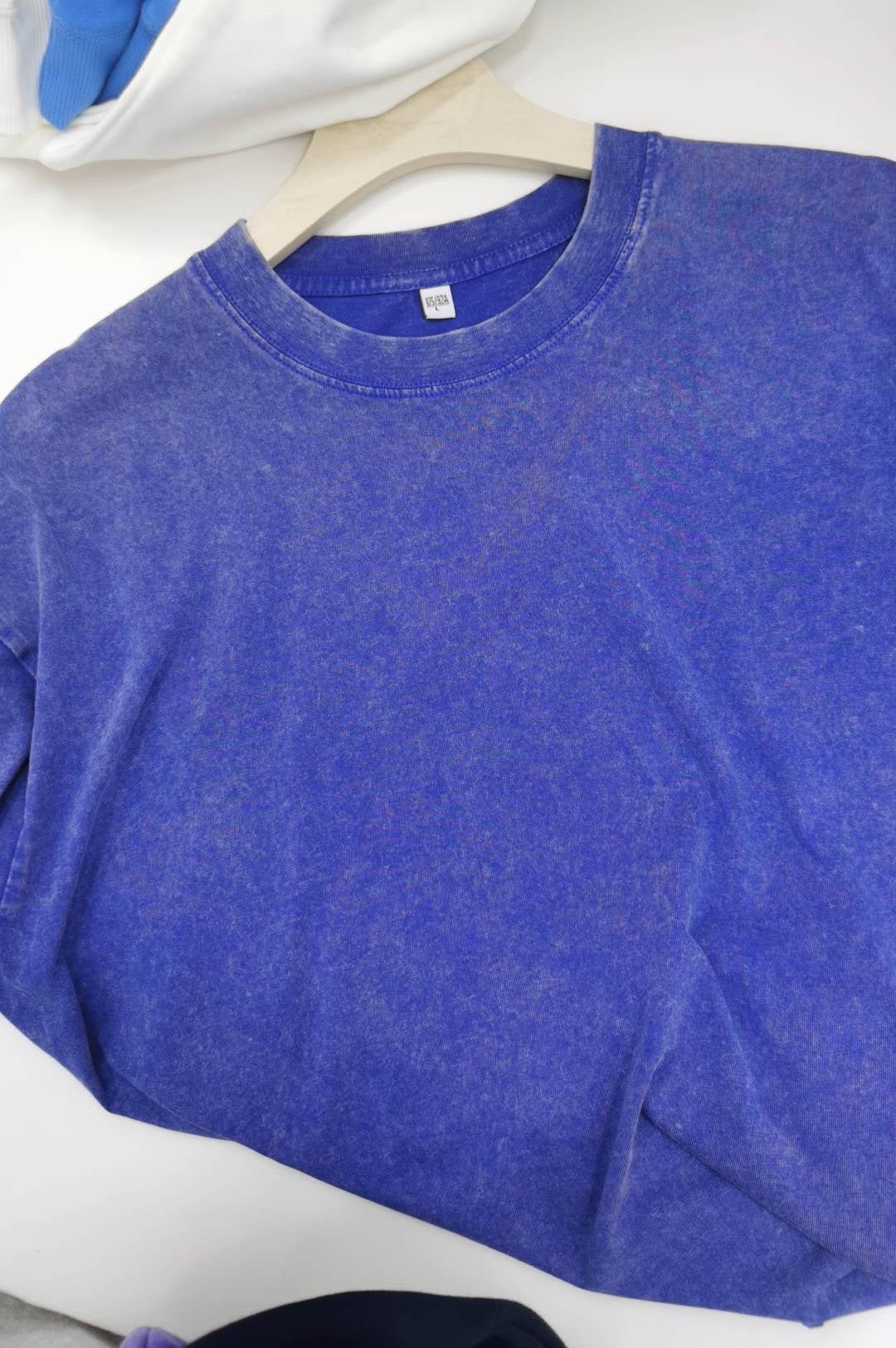 Essential Basic washed cotton oversized tee top