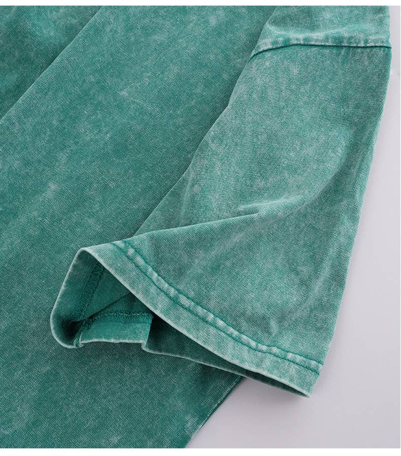 Essential Basic washed cotton oversized tee top