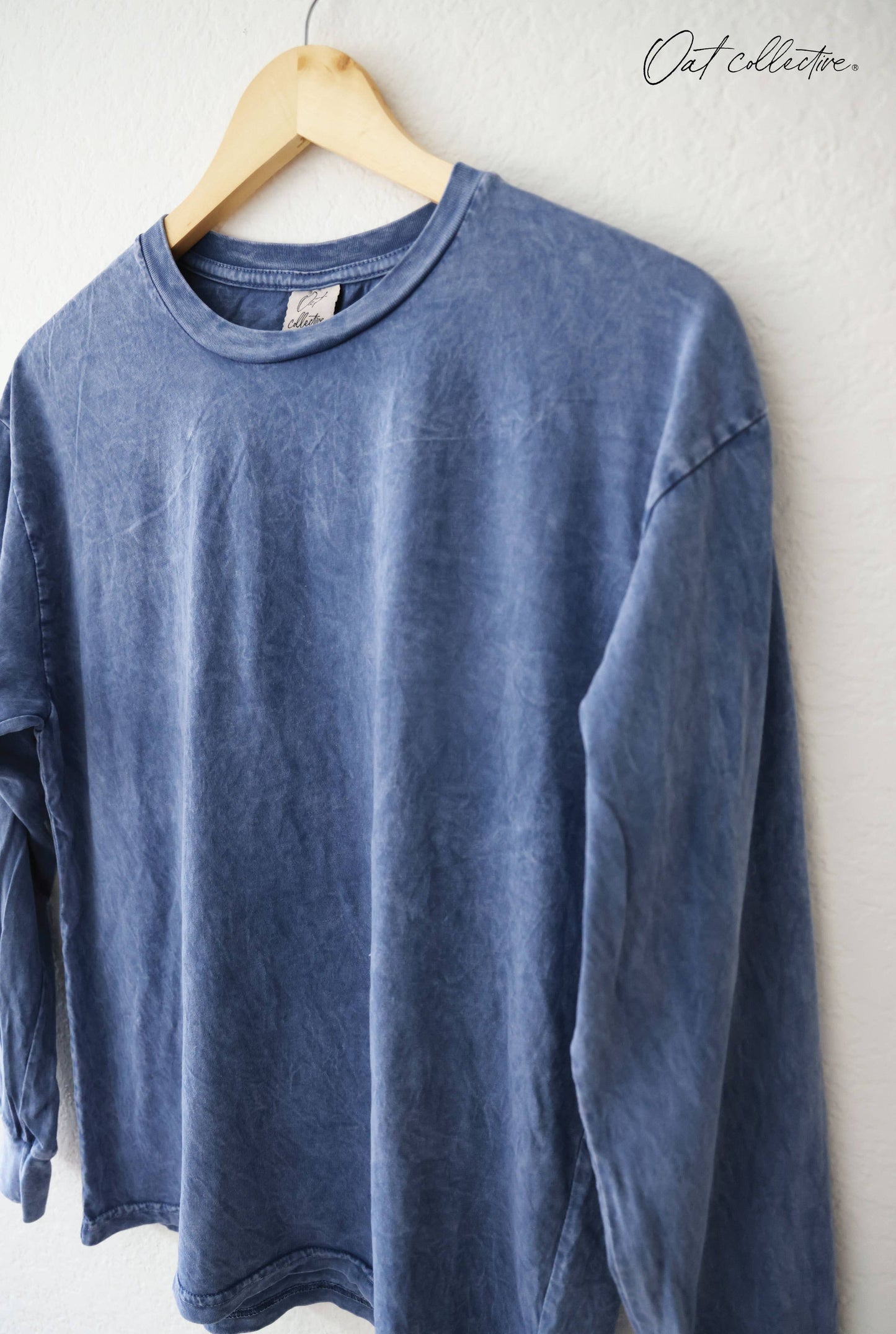 USA  Mineral Washed Long Sleeve Graphic
