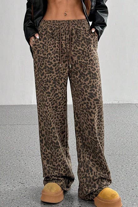 Viral trendy versatile High rise Leopard pants