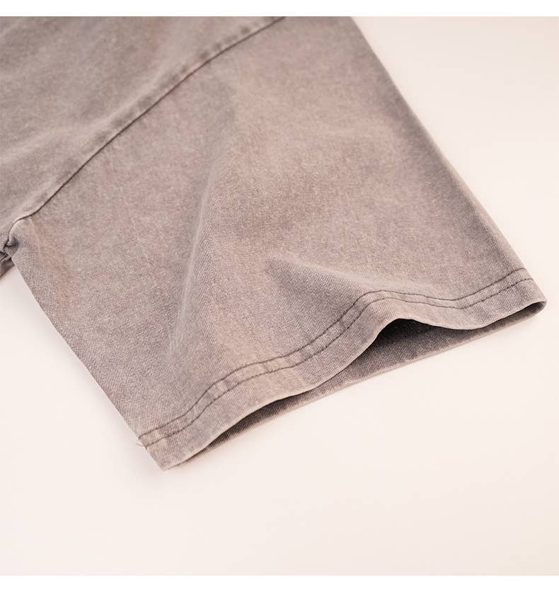 Essential Basic washed cotton oversized tee top