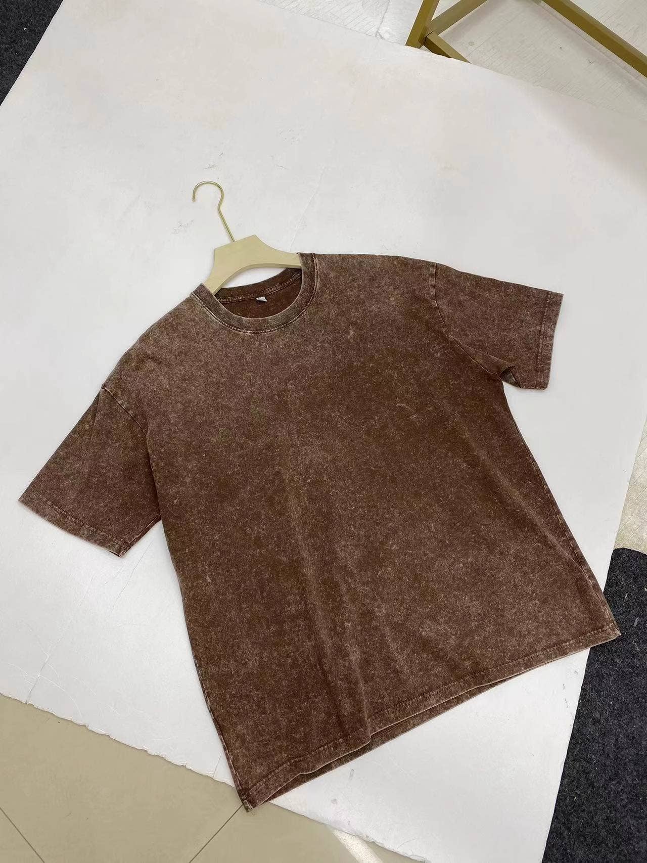 Essential Basic washed cotton oversized tee top