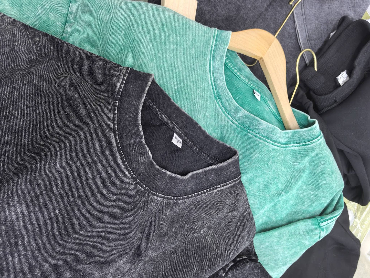 Essential Basic washed cotton oversized tee top