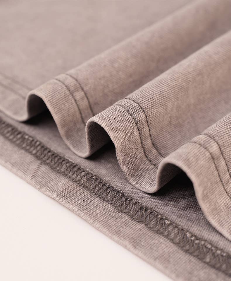 Essential Basic washed cotton oversized tee top