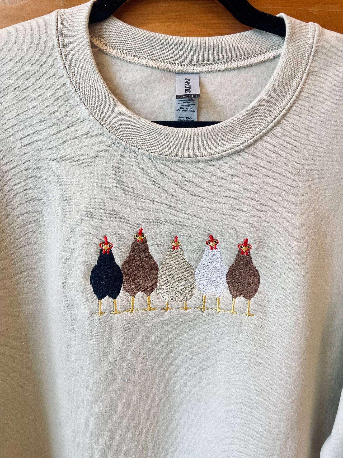 Chickens Embroidered Sweatshirt