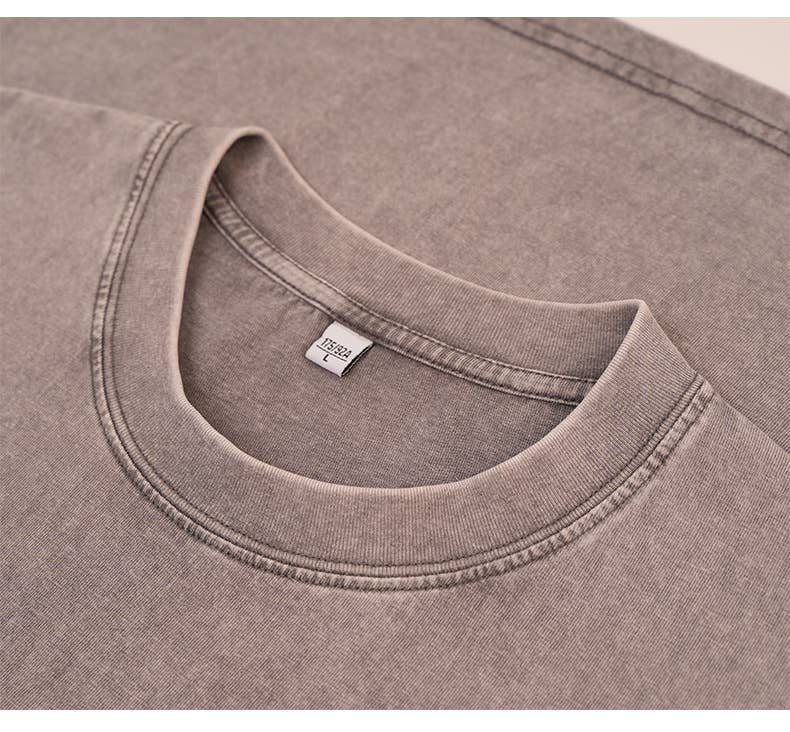 Essential Basic washed cotton oversized tee top