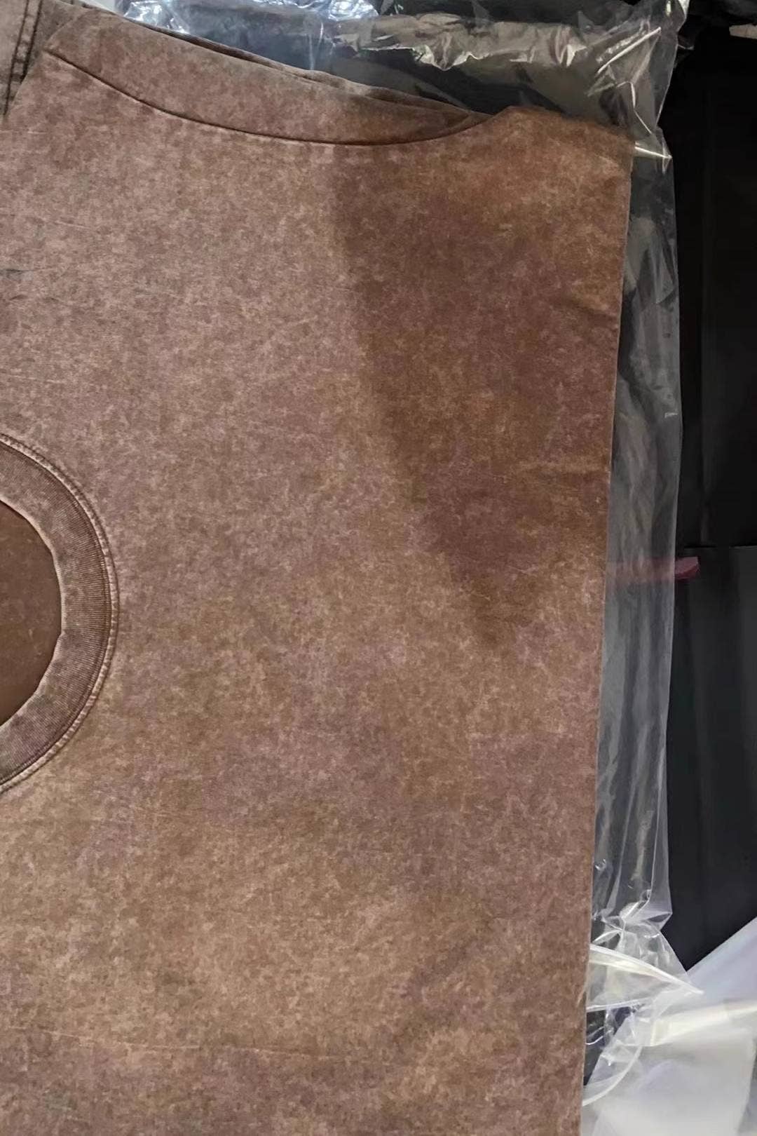 Essential Basic washed cotton oversized tee top