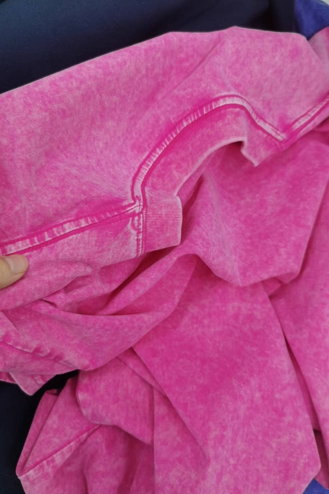 Essential Basic washed cotton oversized tee top