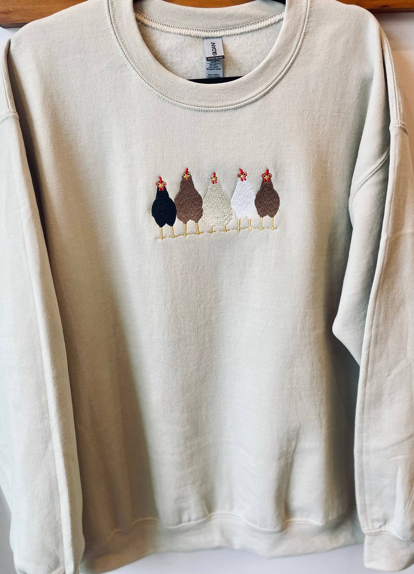 Chickens Embroidered Sweatshirt