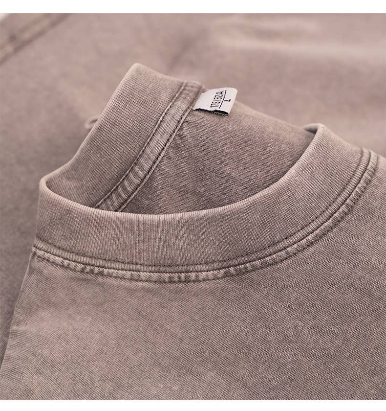 Essential Basic washed cotton oversized tee top