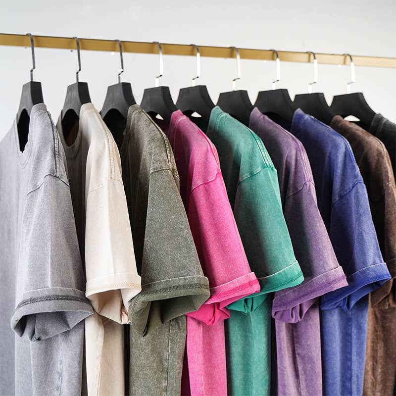 Essential Basic washed cotton oversized tee top