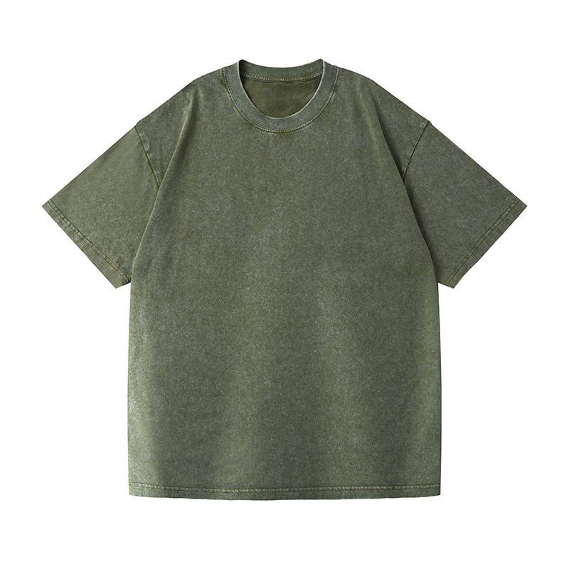 Essential Basic washed cotton oversized tee top