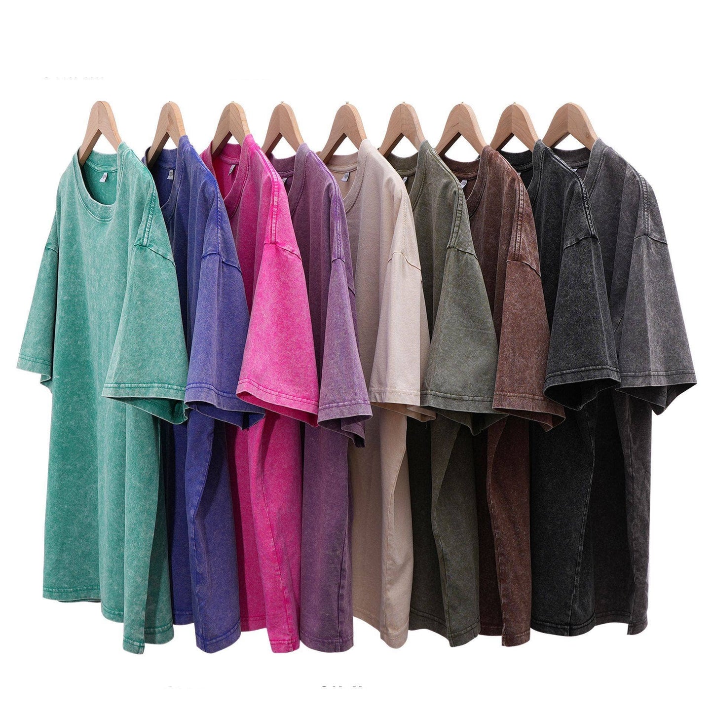 Essential Basic washed cotton oversized tee top