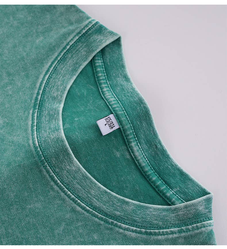 Essential Basic washed cotton oversized tee top