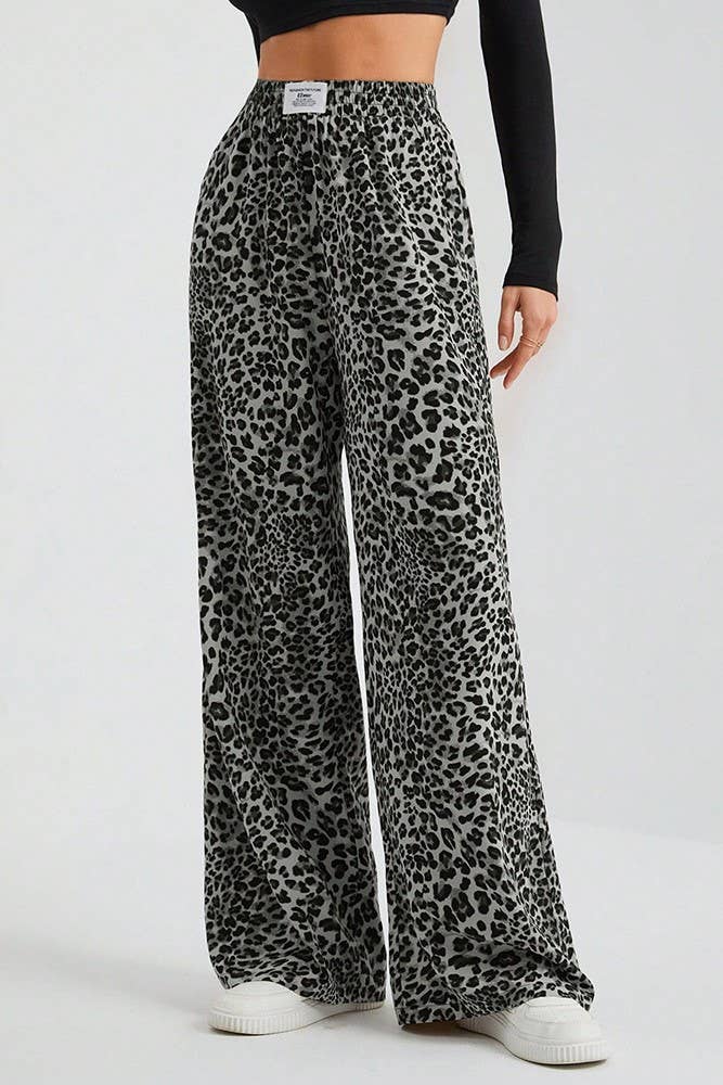 Viral trendy versatile High rise Leopard pants