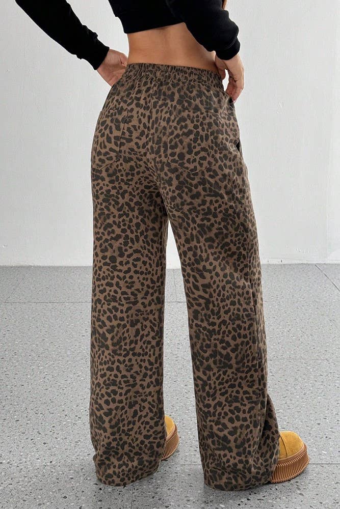 Viral trendy versatile High rise Leopard pants