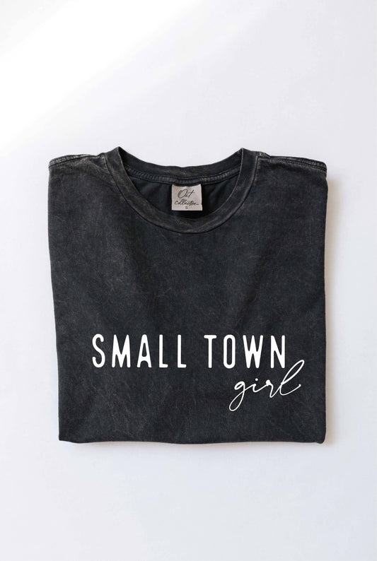 SMALL TOWN GIRL Mineral Washed Graphic Top