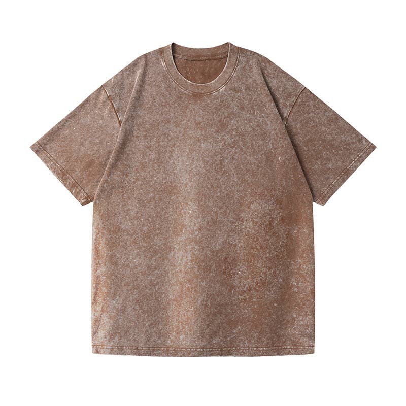 Essential Basic washed cotton oversized tee top